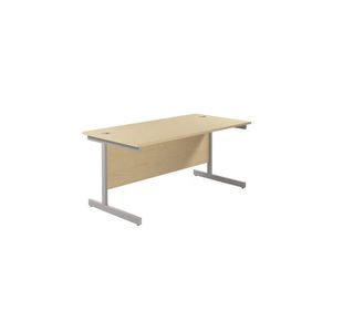 Ff Jemini 1600 Rect Desk Maple/Slv