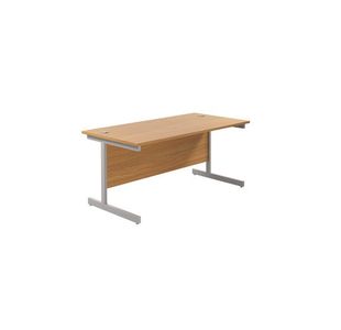 Ff Jemini 1800 Rect Desk N/Oak/Slv