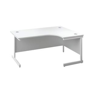 First Radial RH Desk 1600 Wht/Wht