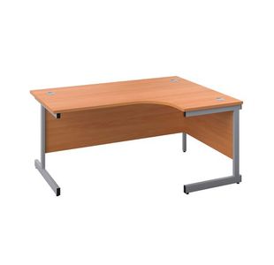 First Radial RH Desk 1800 Beech/Slv