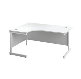 First Radial LH Desk 1800 Wht/Wht