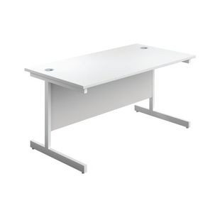 First Rect Desk 1400 White/White