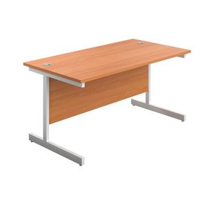 First Rect Desk 1600 Beech/White