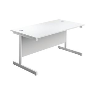 First Rect Desk 1600 White/White