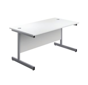 First Rect Desk 1800 White/Silver