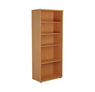 First 4 Shelf Wooden Bookcase Beech