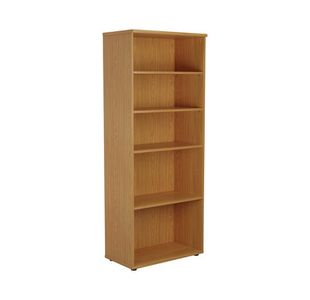 First 4 Shelf Wooden Bookcase N/Oak