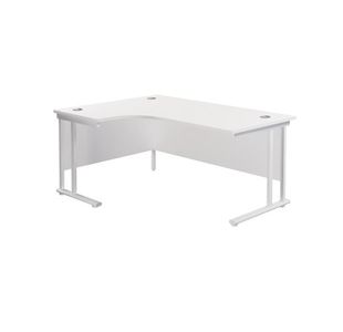 Jemini Rdl LH Cantilever Desk White