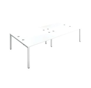 Jemini 4 Person Bench Desk White/Wht