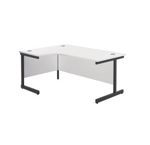 Jemini Rdl LH Desk 1600x1200 Wht/Blk