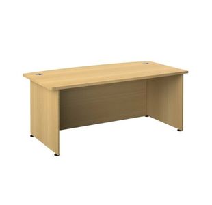 Avior Bow Front Exec Desk N/Oak