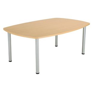 Jemini Boardroom Table Pole Leg NOak