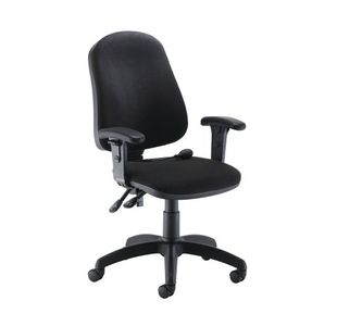 Jemini Intro Pst Chair with Arms Blk