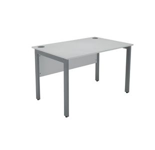 Serrion Rect Goal Post Desk 1200 Wht