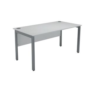 Serrion Rect Goal Post Desk 1500 Wht