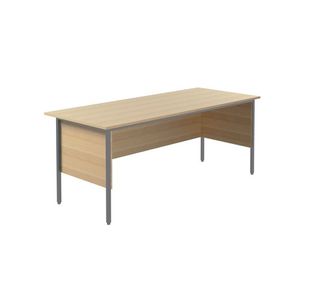 Ff Jemini F Oak 1800Mm 4Leg Desk