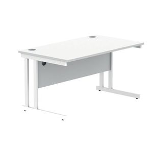 Polaris Rect Cant Desk 1400mm AWht