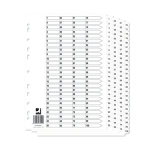 Q-Connect A4 1-100 Mylar Index Pk10