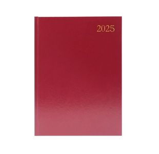 Desk Diary DPP A4 Burgundy 2025