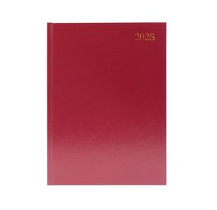 Desk Diary 2 DPP A4 Burgundy 2025