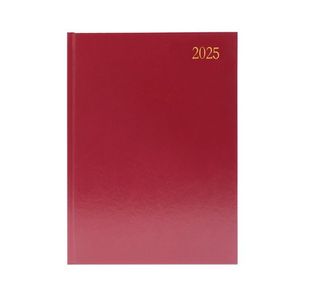 Desk Diary WTV A4 Burgundy 2025