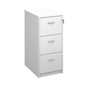 Wooden filing cabinet silver handles