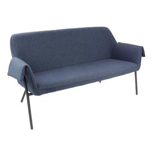 Liana two seater sofa black metal frame