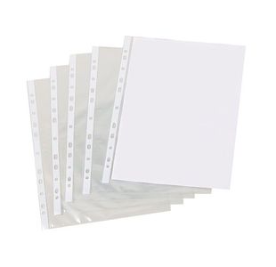 Unbrand Punched Pocket A4 Pk500 Clear