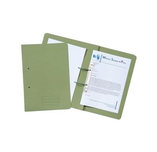 Spiral Files Foolscap Green Pk50