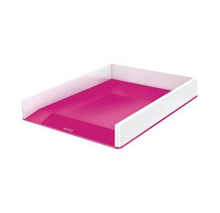 Leitz WOW Letter Tray Dual Clr Pink