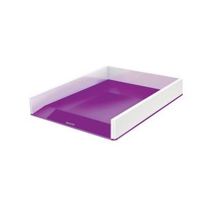 Leitz WOW Letter Tray White/Purple