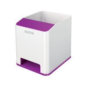 Leitz WOW Sound Pen Holder Wht/Purp