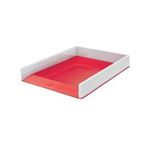 Leitz WOW Letter Tray Duo Col Wht/Rd