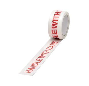 Marland Tape Handle With Care White/Red