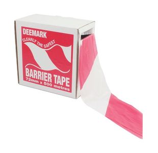 Barrier Tape Disp 72Mmx500M Rd/Wht Plyth