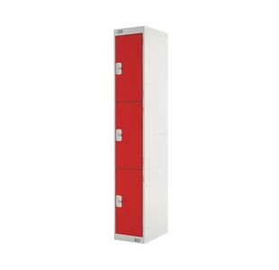 Ff 3 Door Locker Red Door 450Mm