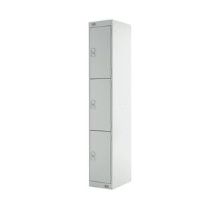 Express Standard Locker 3 Door Grey