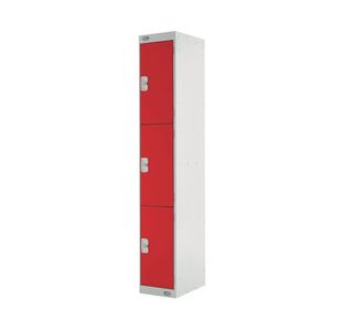 Three Comp Express Std Locker Red