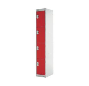 Four Comp Express Std Locker Red