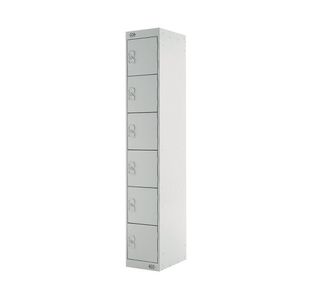 Six Comp Express Std Locker Grey