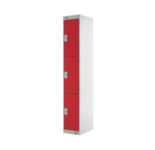 Three Comp Express Std Locker Red