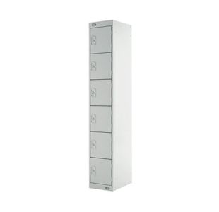 Six Comp Express Std Locker Grey