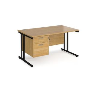 Maestro 25 Cant 800Mm Desk 2 Drawer Ped