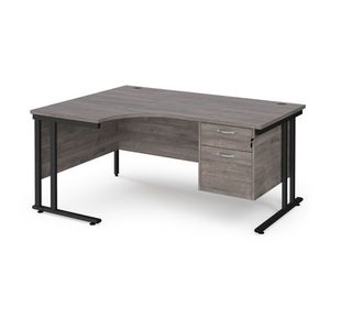 Maestro 25 Cant Lh Erg Desk 2 Drawer Ped