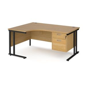 Maestro 25 Cant Lh Erg Desk 2 Drawer Ped