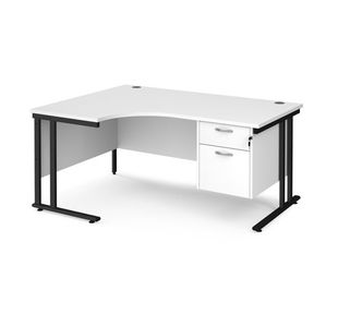 Maestro 25 Cant Lh Erg Desk 2 Drawer Ped