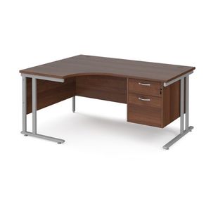 Maestro 25 Cant Lh Erg Desk 2 Drawer Ped