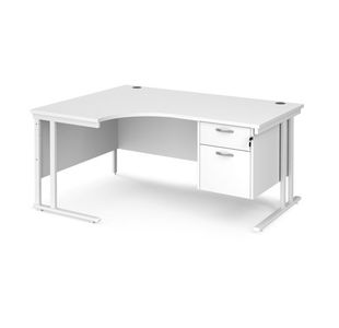 Maestro 25 Cant Lh Erg Desk 2 Drawer Ped