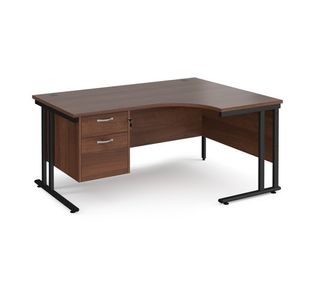 Maestro 25 cant rh erg desk 2 drawer ped