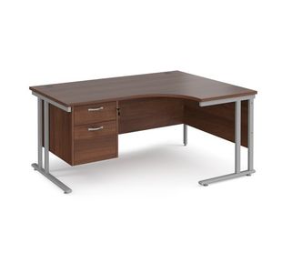 Maestro 25 cant rh erg desk 2 drawer ped